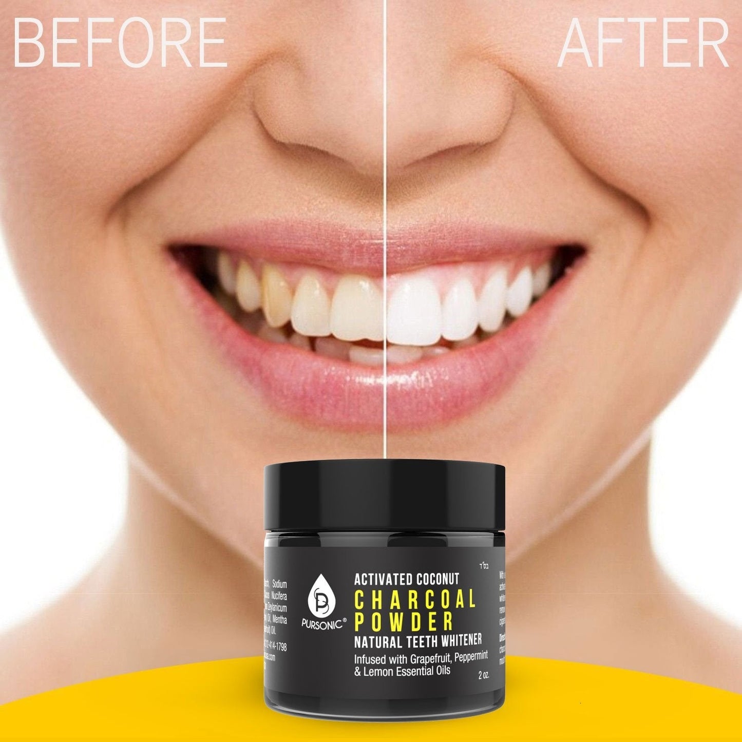 Activated Coconut Charcoal Powder Natural Teeth Whitener - Couch Potato