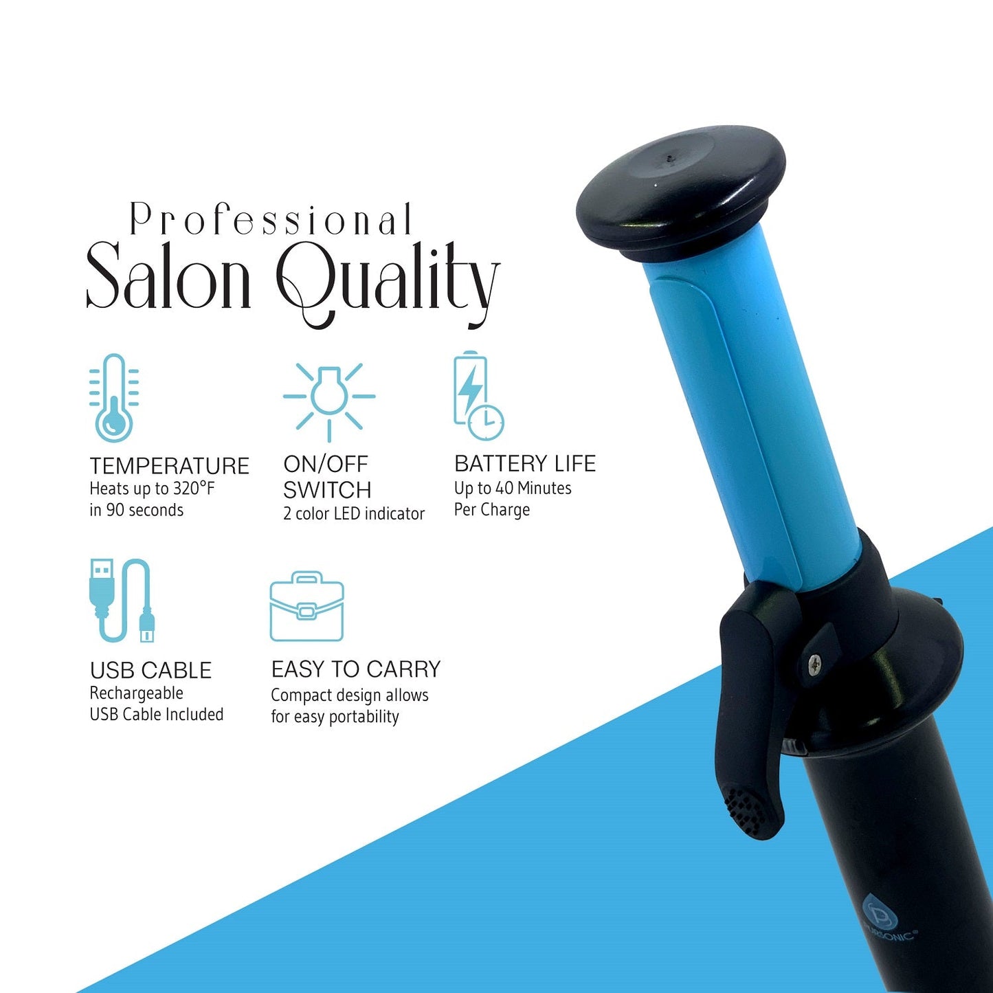 USB Rechargeable Mini Curling Iron - Couch Potato