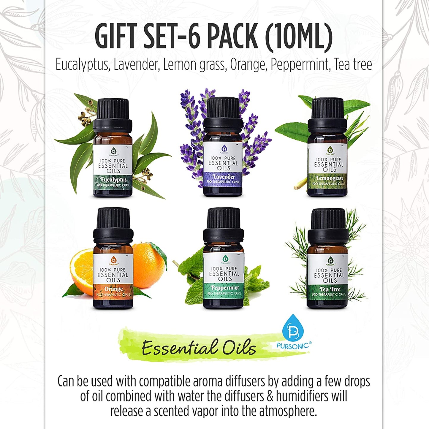 6 Pack of 100% Pure Essential Aromatherapy Oils - Couch Potato
