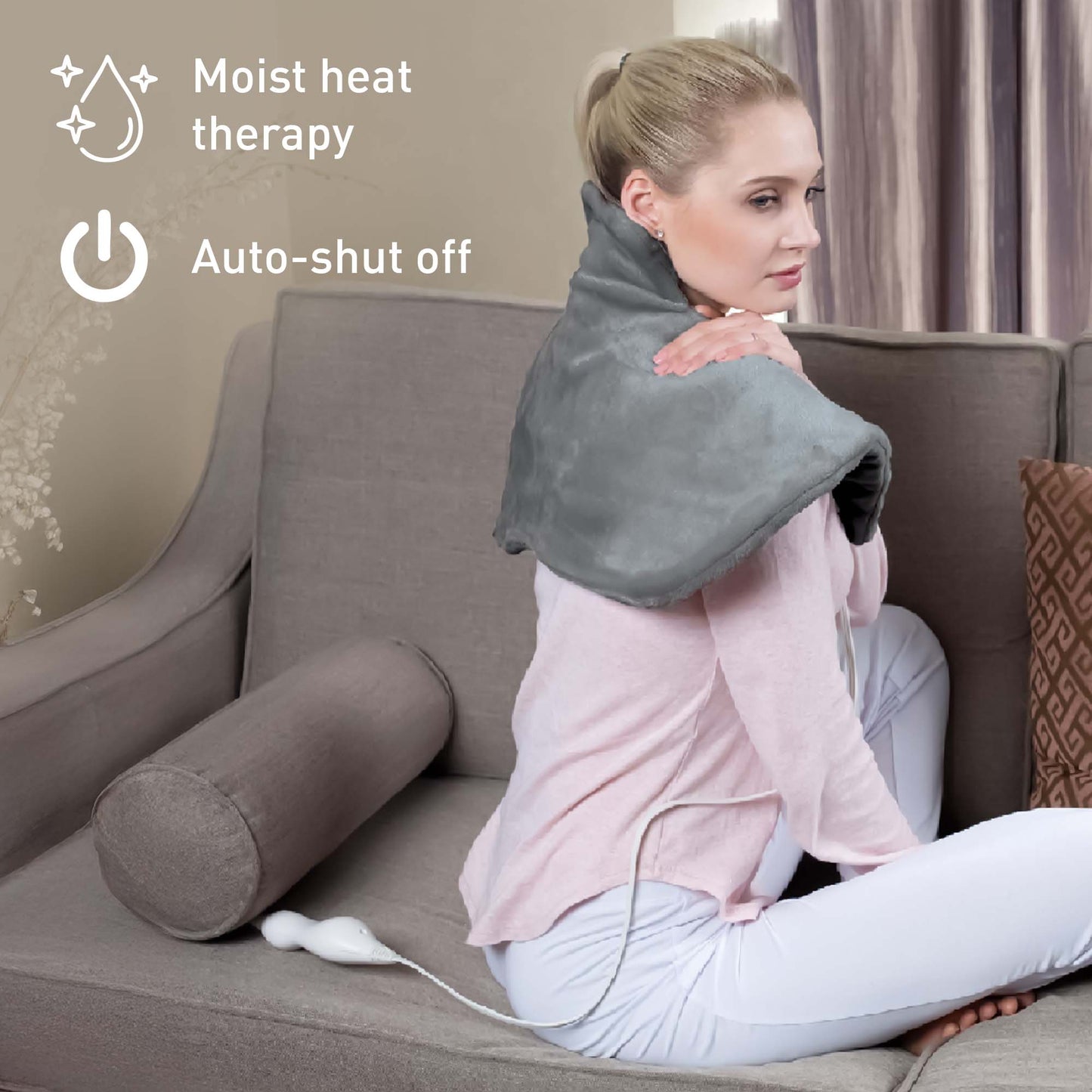 Total Comfort Package: Neck & Shoulder Warmer + Electric Heat Pad - Couch Potato