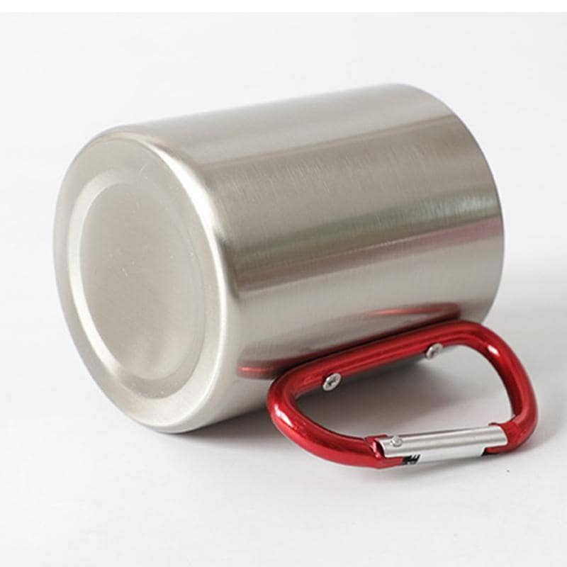 Stainless Steel Double Wall Carabiner Mug 10oz - Couch Potato