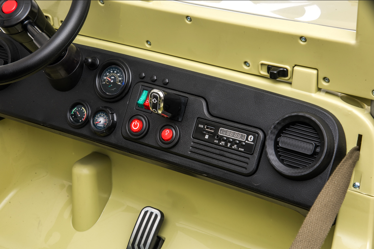 24V Army Truck 3 Seater DELUXE Kids Ride On Car with Remote Control