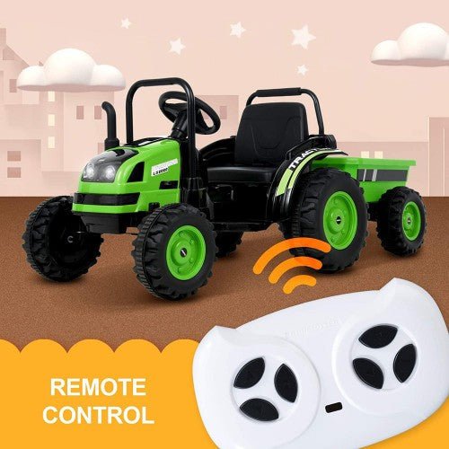 2026 6v Tractor Powered Ride - On Car Remote Control with Detachable Wagon - Couch Potato