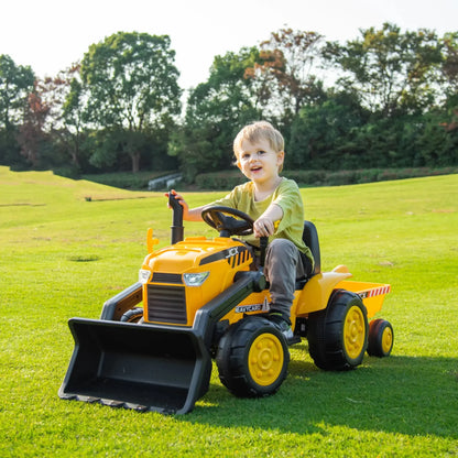12V Excavator Tractor Kids Ride On Car with Remote Control - Couch Potato