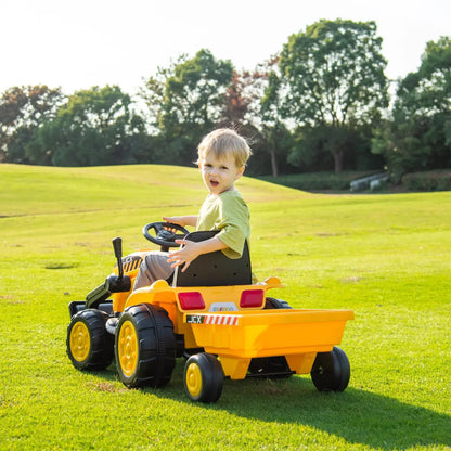 12V Excavator Tractor Kids Ride On Car with Remote Control - Couch Potato