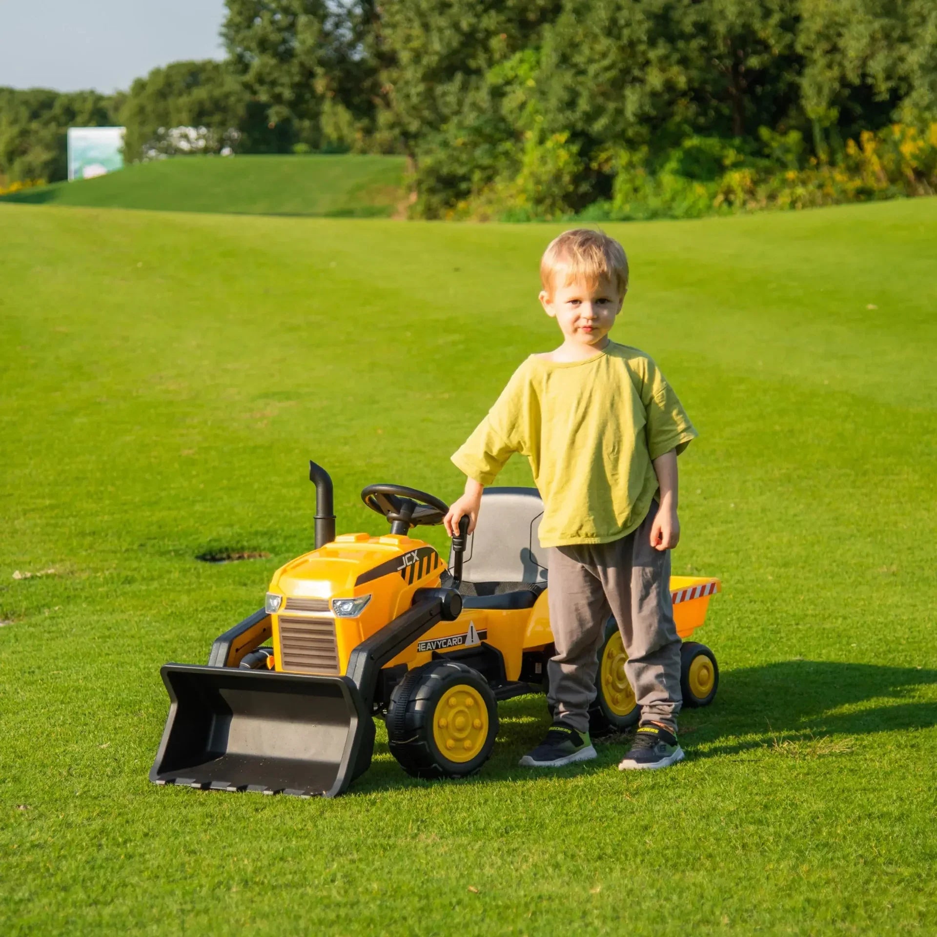12V Excavator Tractor Kids Ride On Car with Remote Control - Couch Potato