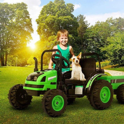 2026 6v Tractor Powered Ride - On Car Remote Control with Detachable Wagon - Couch Potato