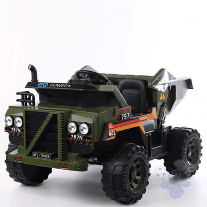 2026 12V Dump Truck 2 Seater Kids Ride On Car with Remote Control and Electronic Dumper - Couch Potato