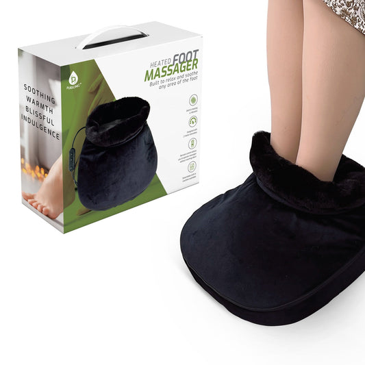 Heated Foot Massager with Remote Control, Folding Design, and Dual Motor Intensities - Couch Potato