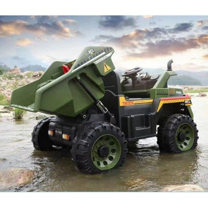 2026 12V Dump Truck 2 Seater Kids Ride On Car with Remote Control and Electronic Dumper - Couch Potato