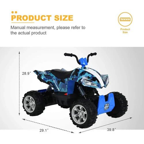 2026 24V Off - Road 4X4 Kids Ride On ATV For Age 3 to 8 - Couch Potato