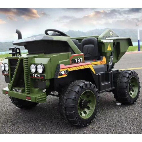 2026 12V Dump Truck 2 Seater Kids Ride On Car with Remote Control and Electronic Dumper - Couch Potato