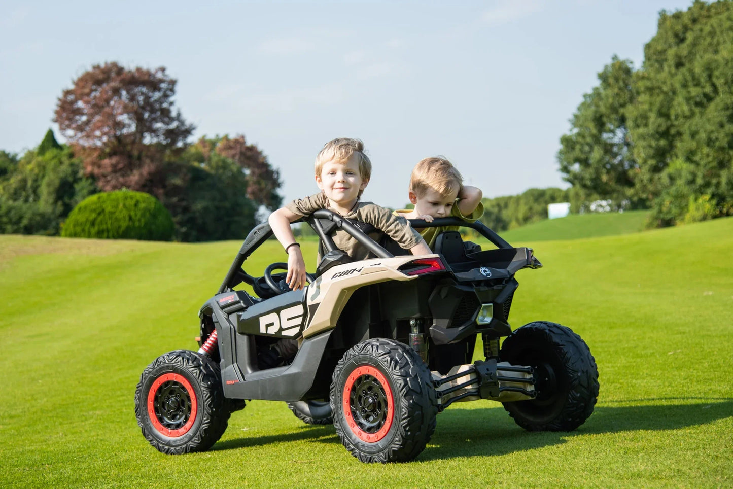 2026 2X24V CAN AM MAVERICK 4X4 2 Seater DELUXE Kids Ride On Car with Remote Control - Couch Potato
