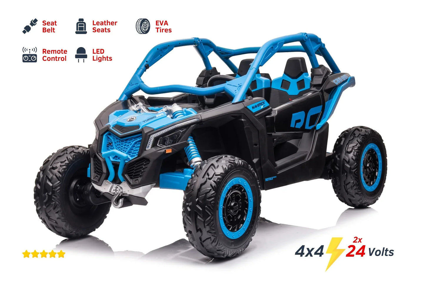 2026 2X24V CAN AM MAVERICK 4X4 2 Seater DELUXE Kids Ride On Car with Remote Control - Couch Potato