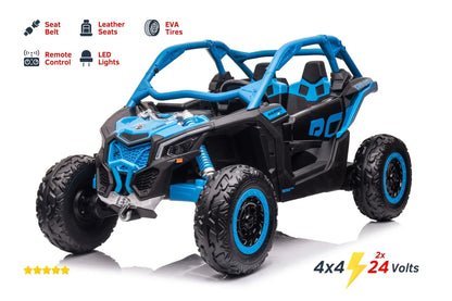 2026 2X24V CAN AM MAVERICK 4X4 2 Seater DELUXE Kids Ride On Car with Remote Control - Couch Potato
