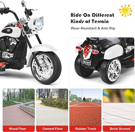 CHOPPER STYLE ELECTRIC RIDE ON TRIKE Ages 1 - 4 - Couch Potato