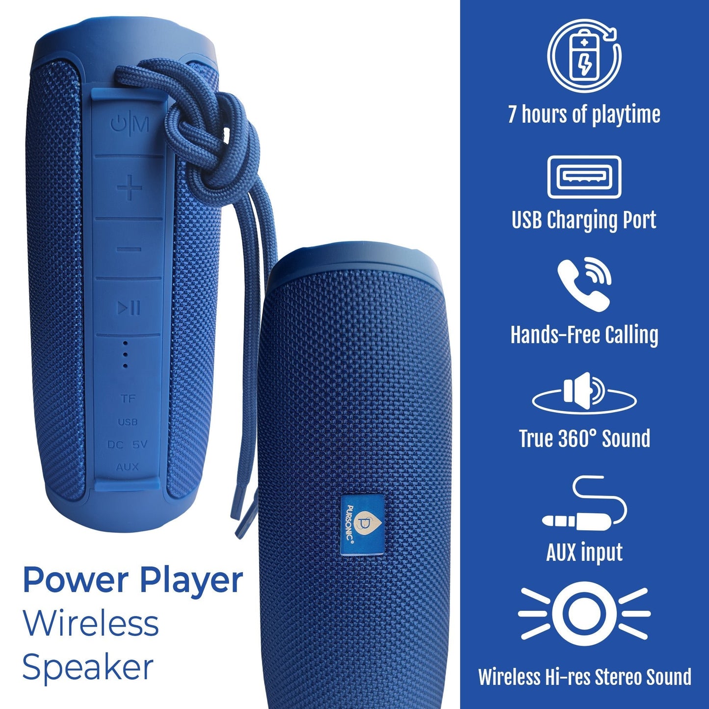 Pursonic Peak Wireless Speaker - Couch Potato