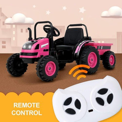 2026 6v Tractor Powered Ride - On Car Remote Control with Detachable Wagon - Couch Potato