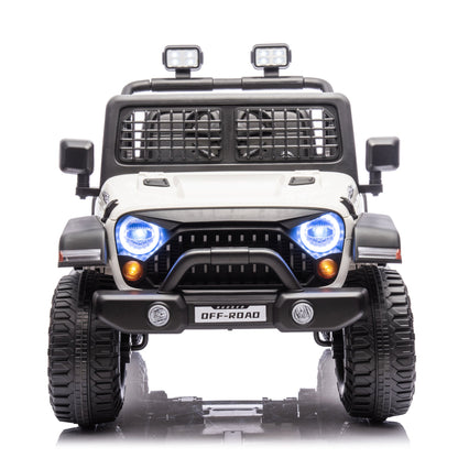 2026 Rugged Jeep Style 12V Kids Ride On Car with Remote Control - Couch Potato