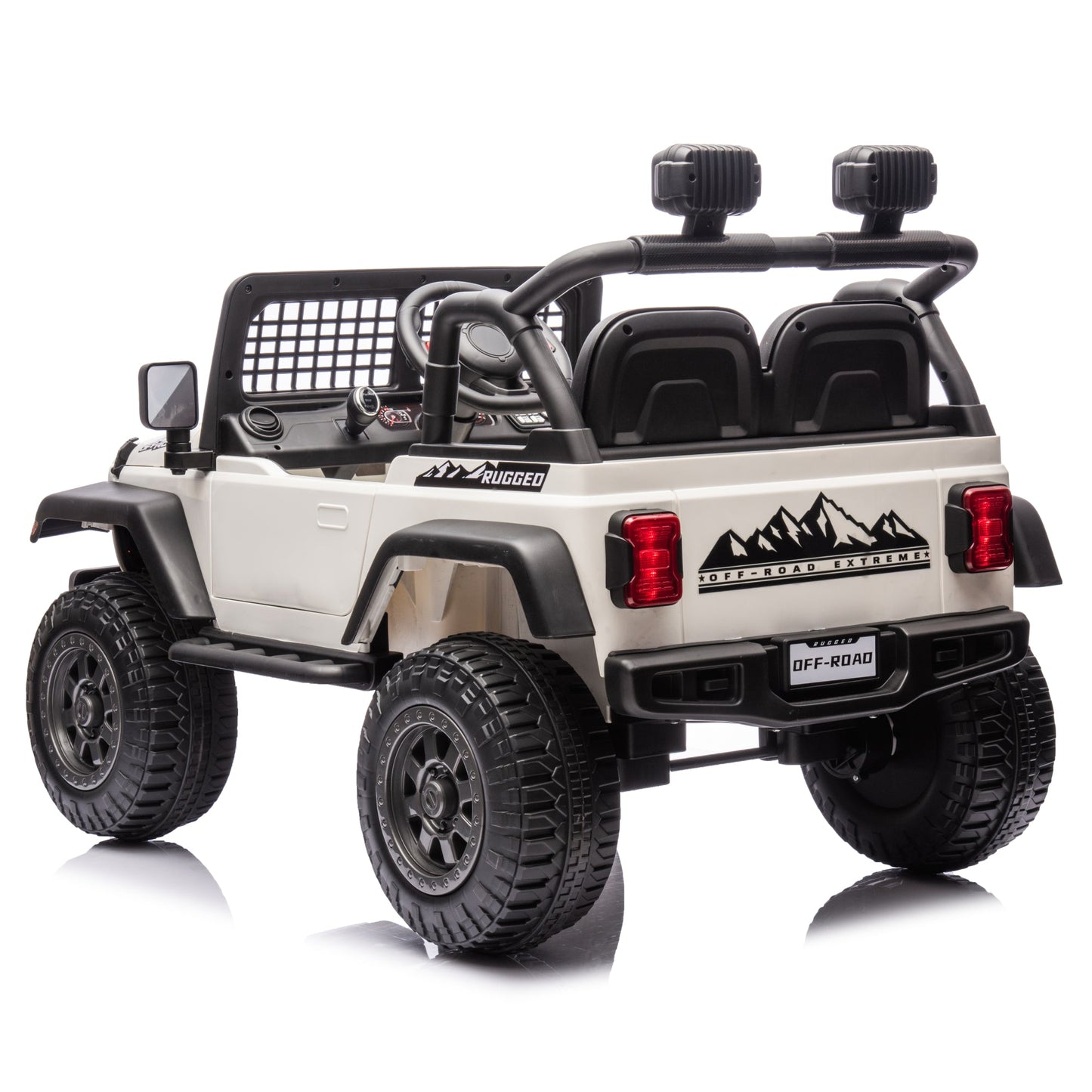 2026 Rugged Jeep Style 12V Kids Ride On Car with Remote Control - Couch Potato