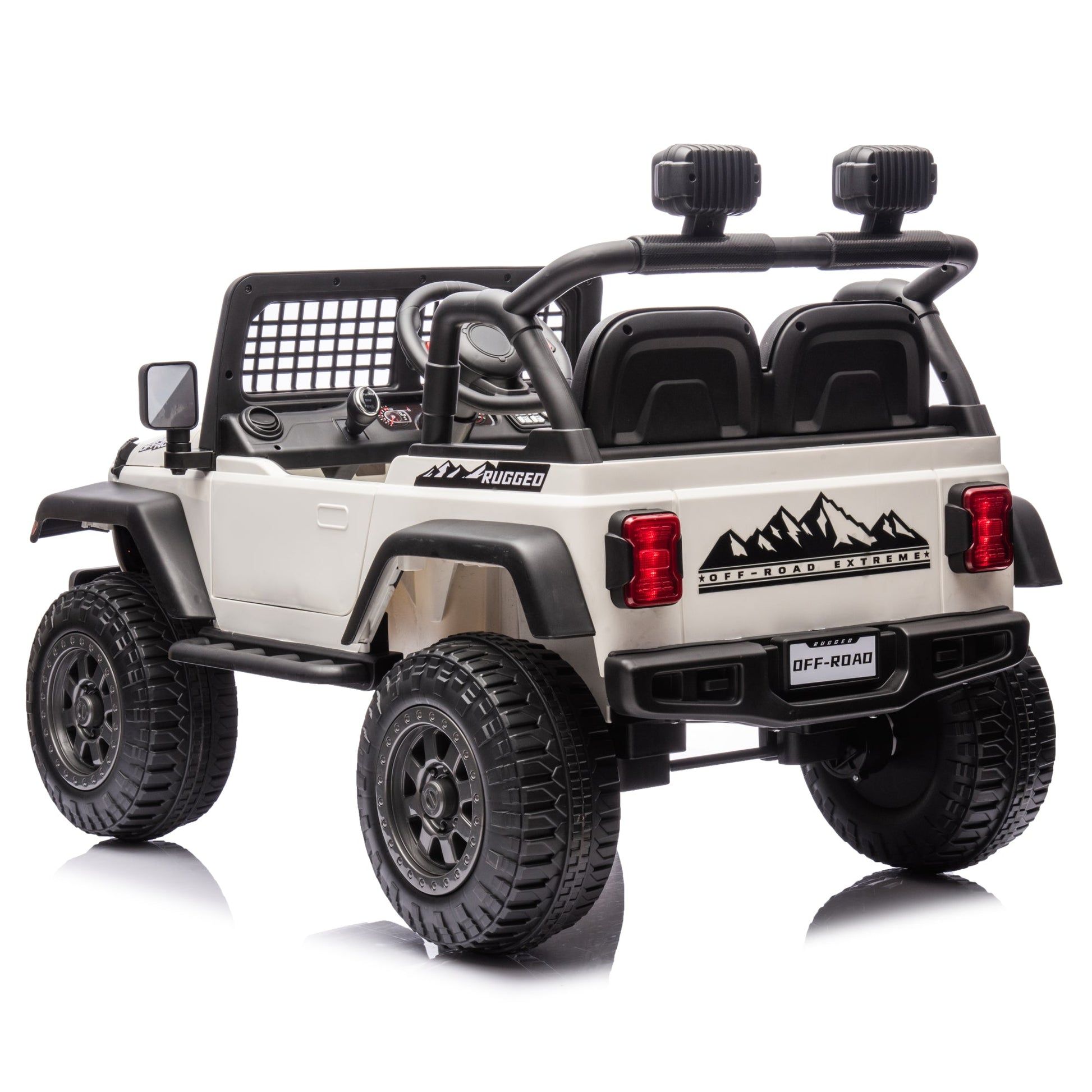 2026 Rugged Jeep Style 12V Kids Ride On Car with Remote Control - Couch Potato
