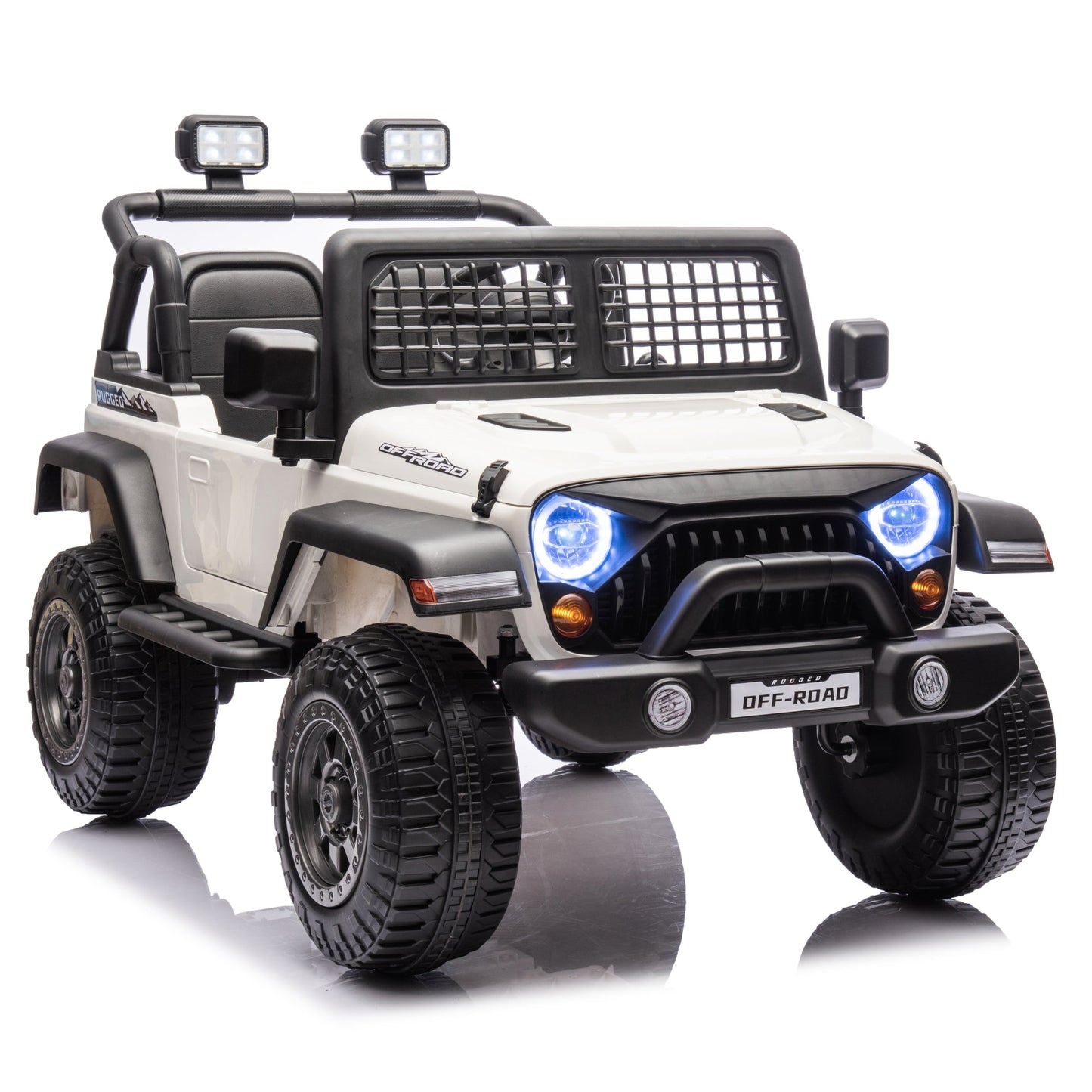 2026 Rugged Jeep Style 12V Kids Ride On Car with Remote Control - Couch Potato