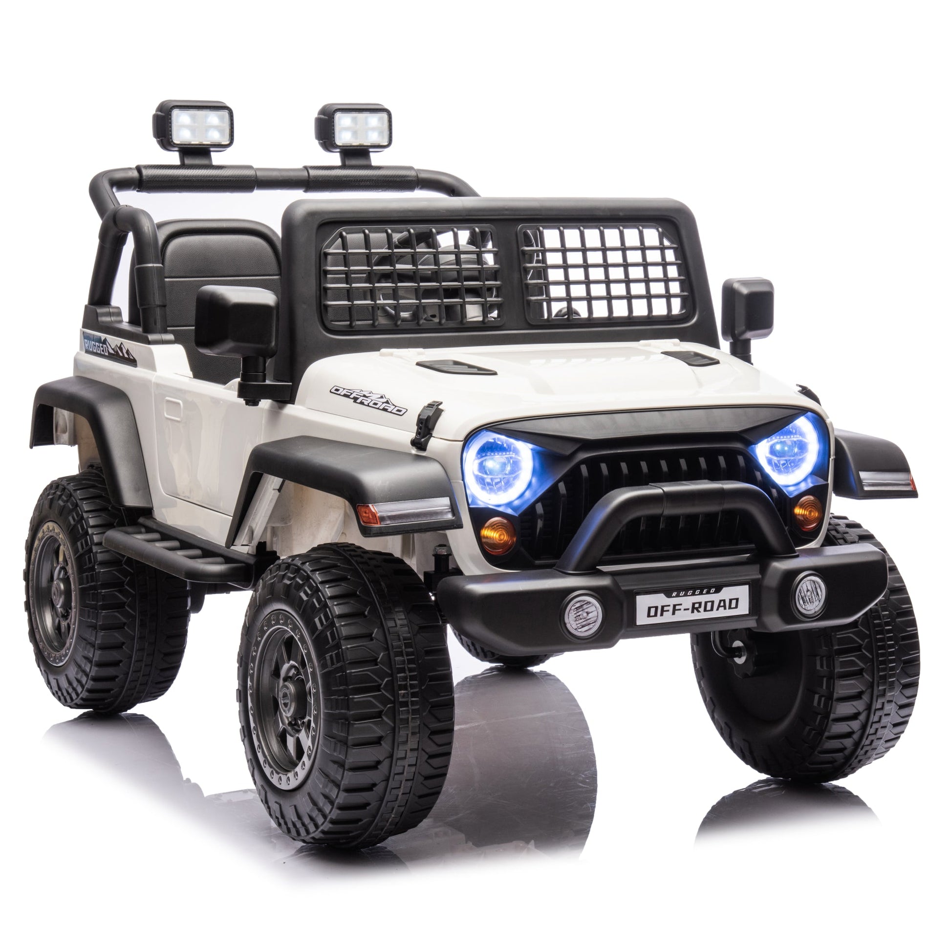 2026 Rugged Jeep Style 12V Kids Ride On Car with Remote Control - Couch Potato
