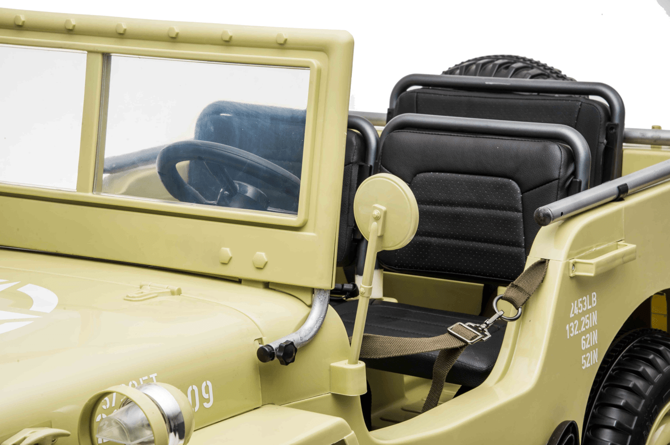24V Army Truck 3 Seater DELUXE Kids Ride On Car with Remote Control - Couch Potato