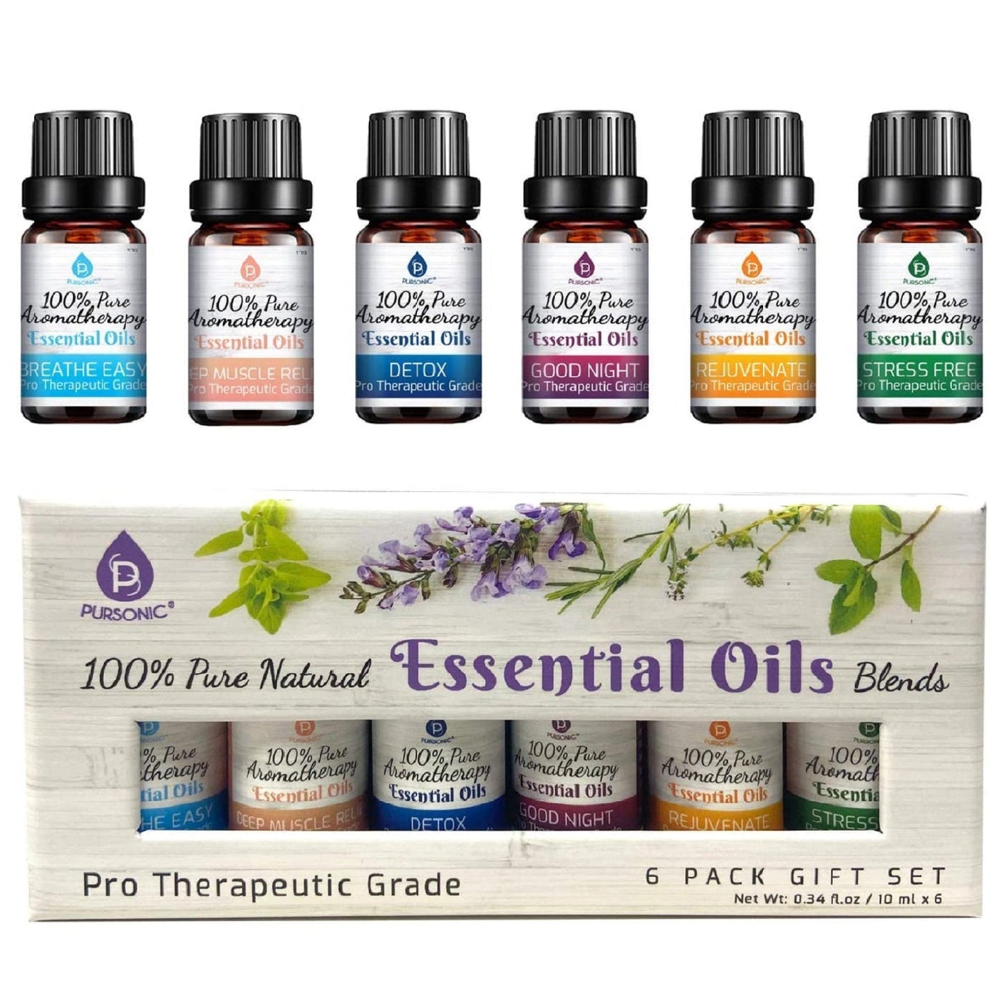 6 Pack of 100% Pure Essential Aromatherapy Oils Blends - Couch Potato