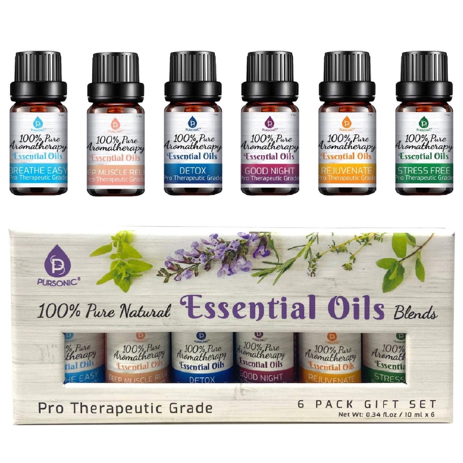 6 Pack of 100% Pure Essential Aromatherapy Oils Blends - Couch Potato
