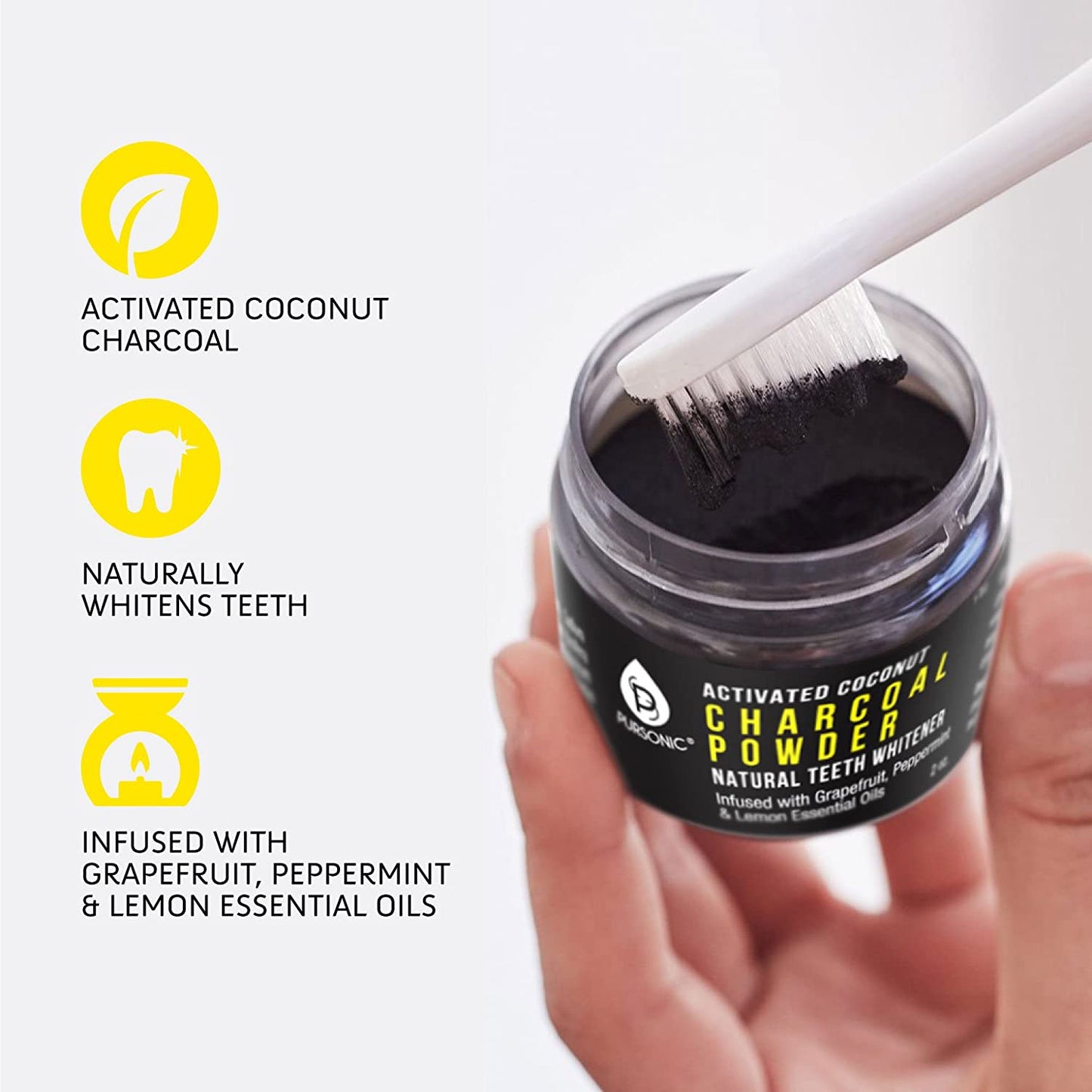 Activated Coconut Charcoal Powder Natural Teeth Whitener - Couch Potato