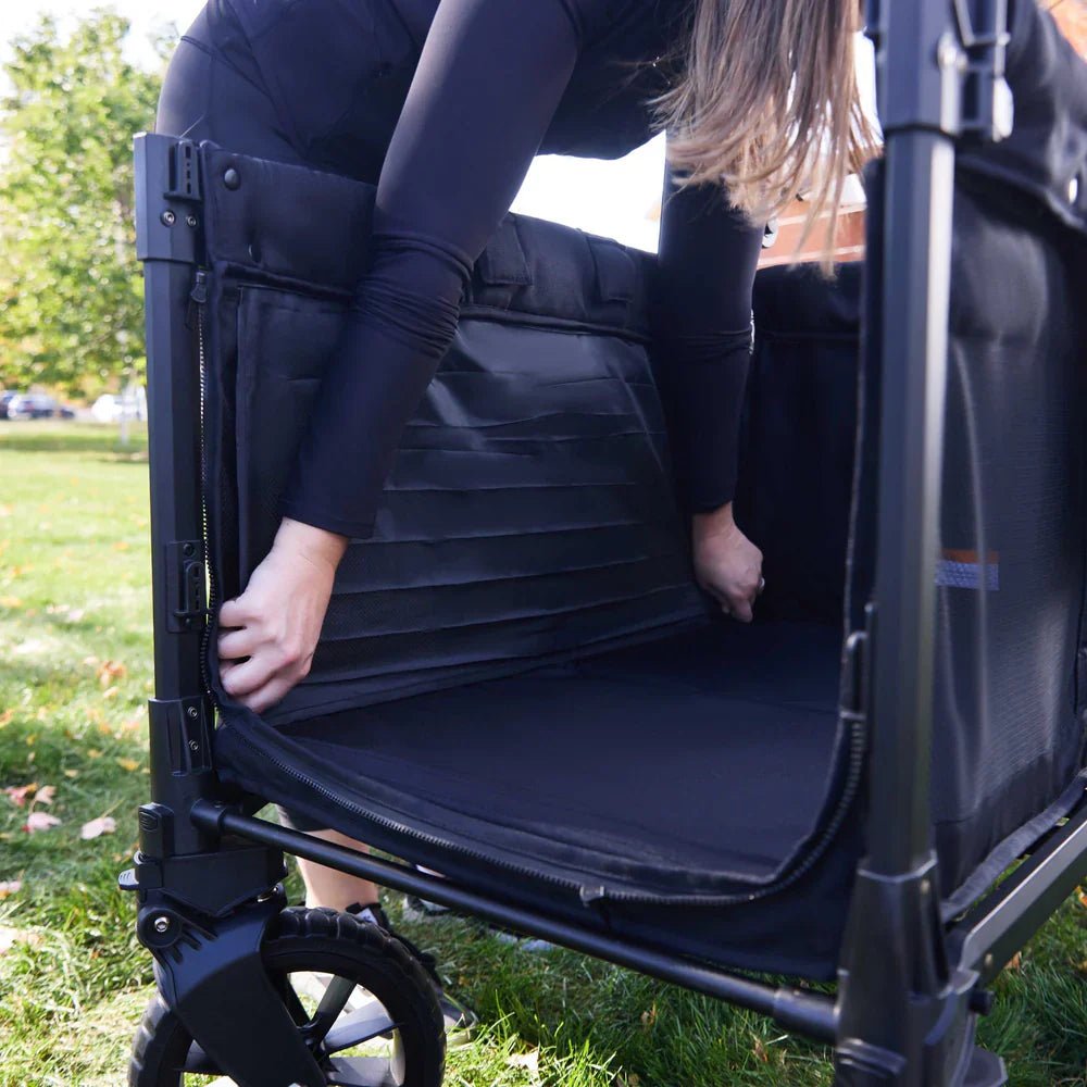 Wonderfold W4 Luxe Pro Quad Stroller Wagon - Couch Potato