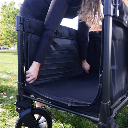 Wonderfold W4 Luxe Pro Quad Stroller Wagon - Couch Potato