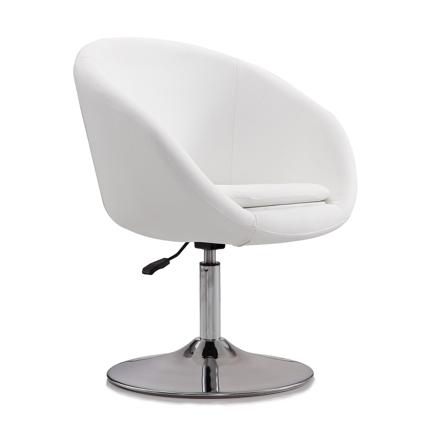 Chandra Swivel Adjustable Faux Leather Accent/Office Chair - White - Couch Potato