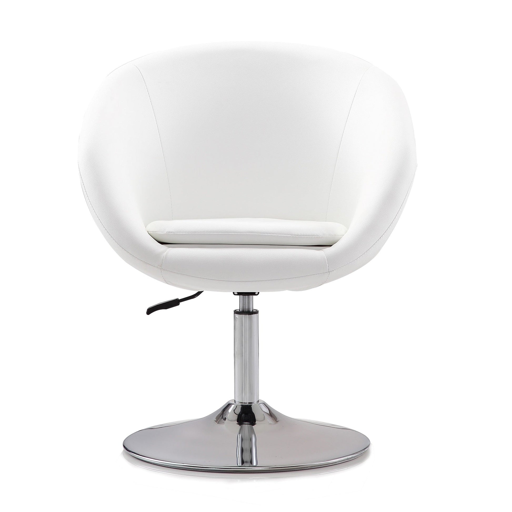 Chandra Swivel Adjustable Faux Leather Accent/Office Chair - White - Couch Potato