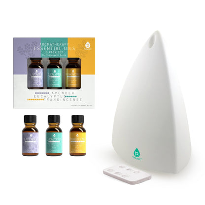 Pursonic Aromatherapy Diffuser & Essential Oil Set - Ultrasonic Top 3 Oils - Couch Potato