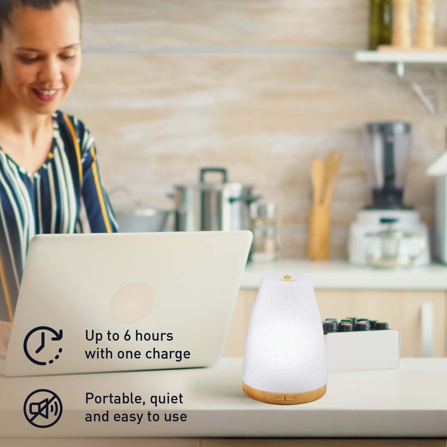 2 - in - 1 USB Essential oil Aroma Diffuser - Couch Potato