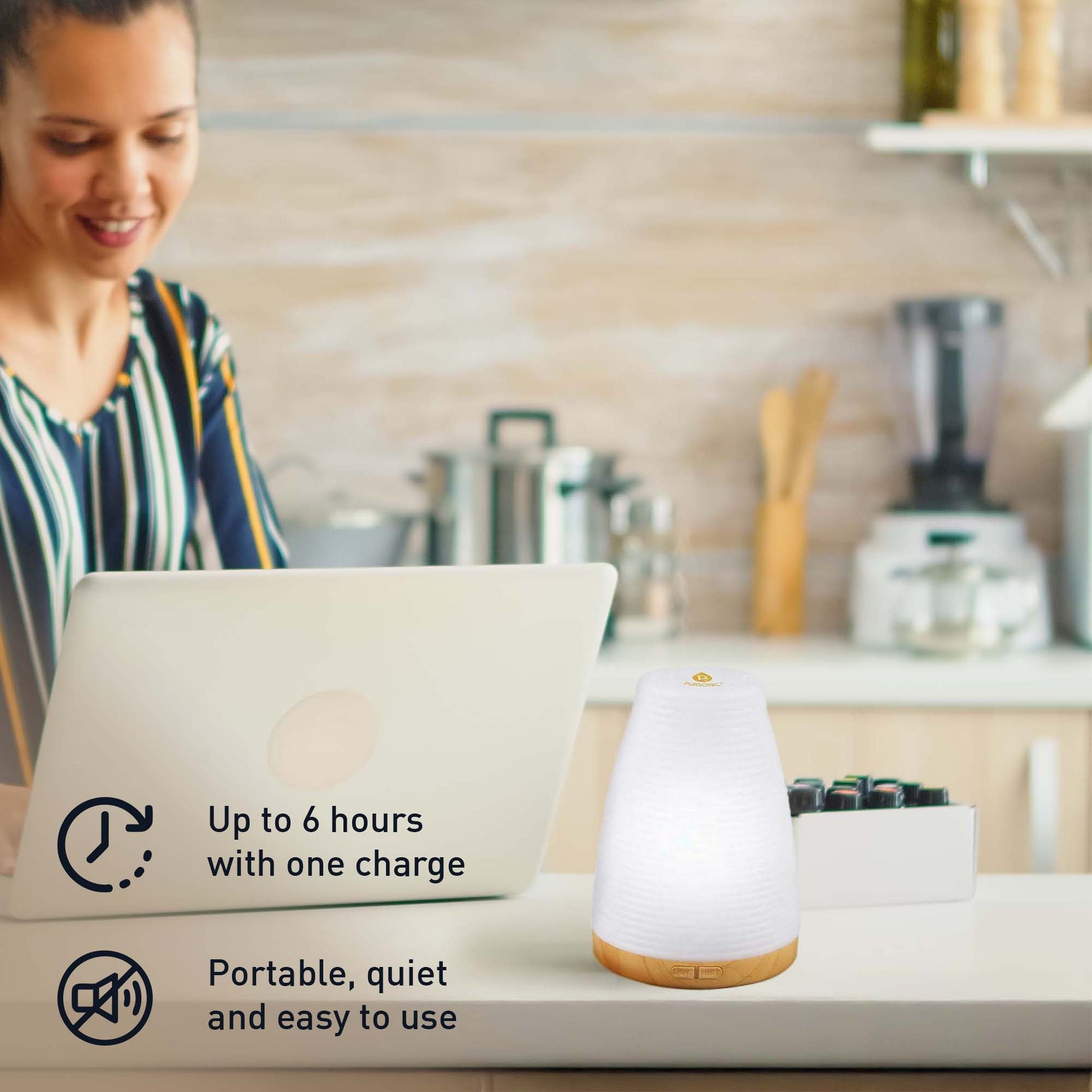 2 - in - 1 USB Essential oil Aroma Diffuser - Couch Potato