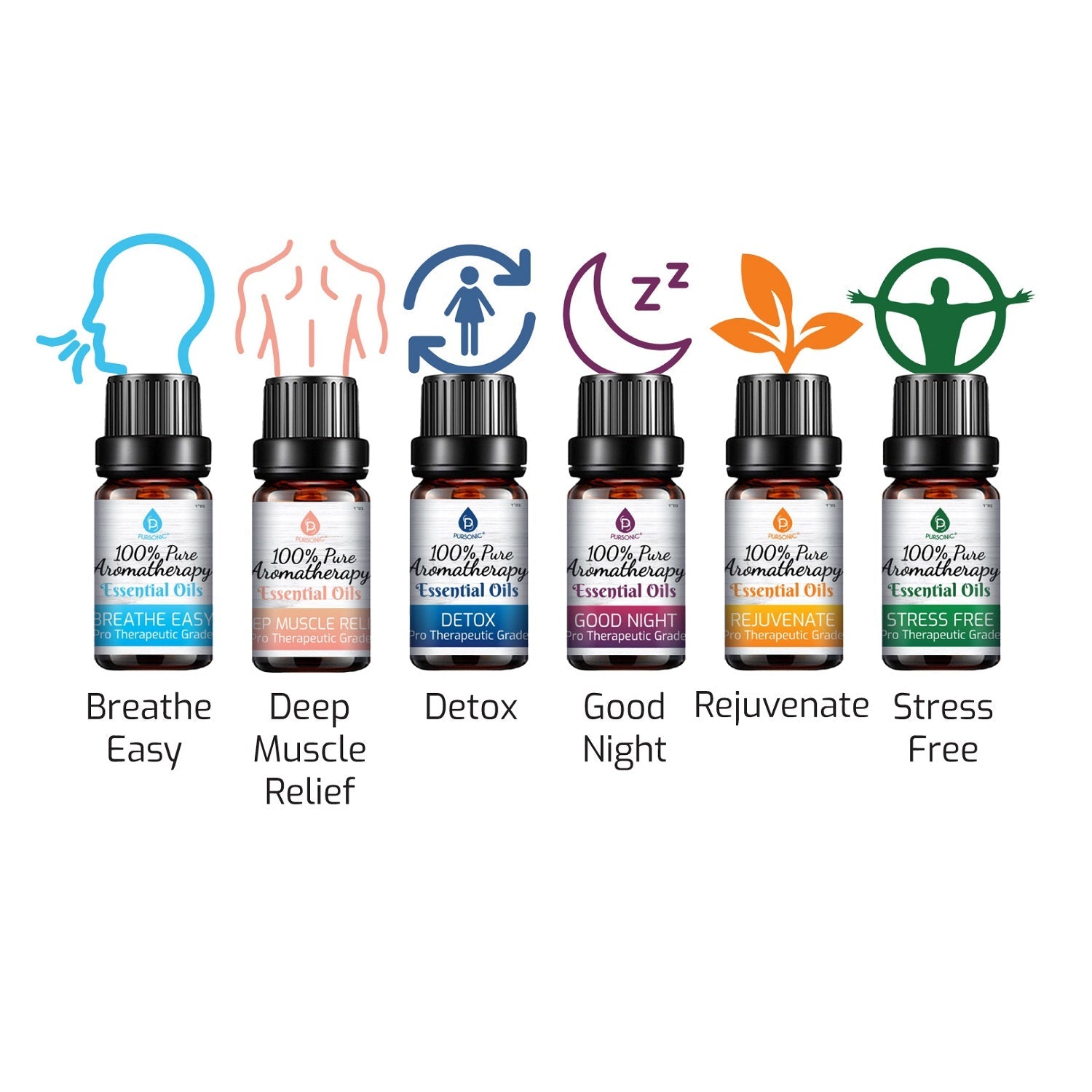6 Pack of 100% Pure Essential Aromatherapy Oils Blends - Couch Potato