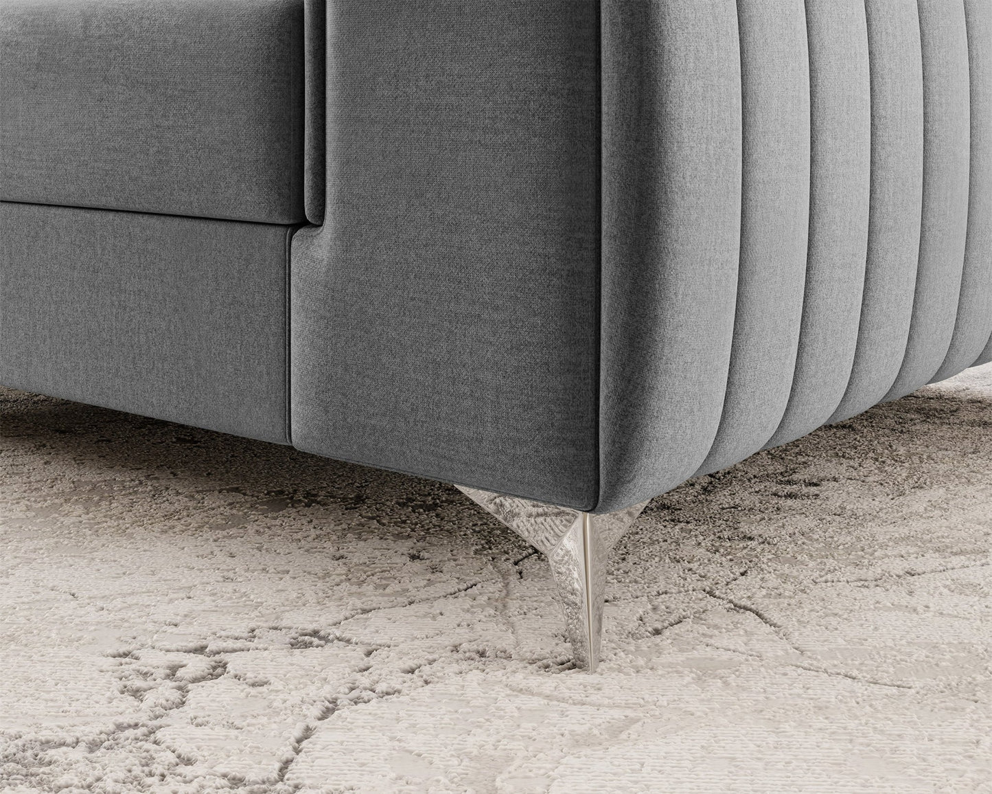 Laurence Modern Accent Chair - Light Grey - Couch Potato