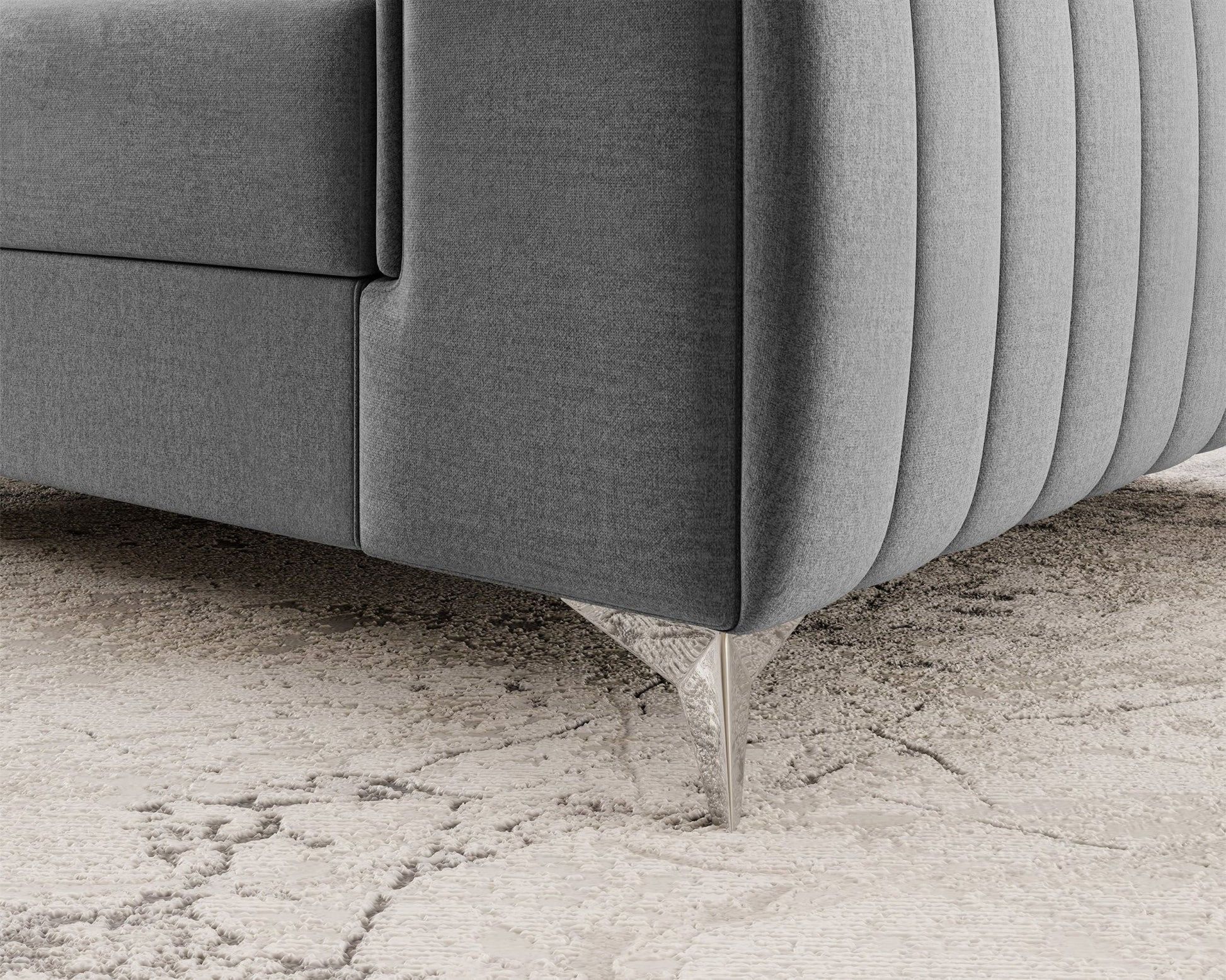 Laurence Modern Accent Chair - Light Grey - Couch Potato