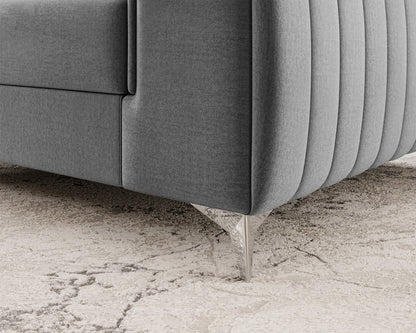 Laurence Modern Accent Chair - Light Grey - Couch Potato