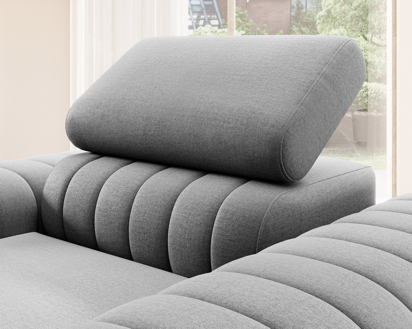 Laurence Modern Accent Chair - Light Grey - Couch Potato