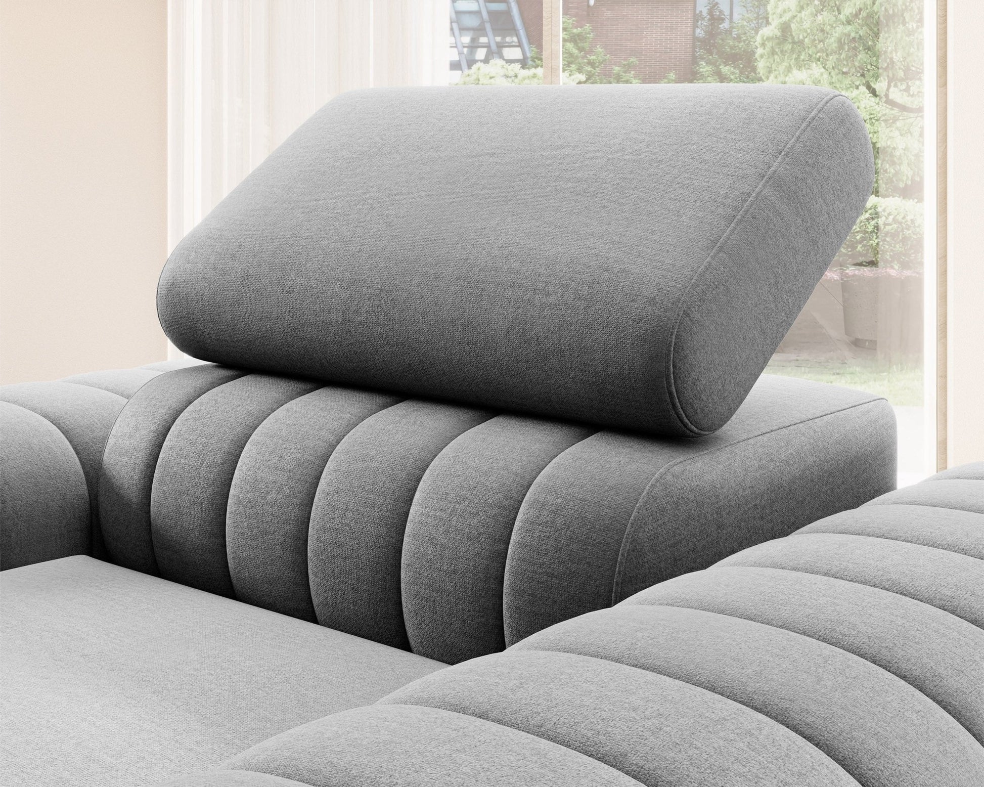 Laurence Modern Accent Chair - Light Grey - Couch Potato