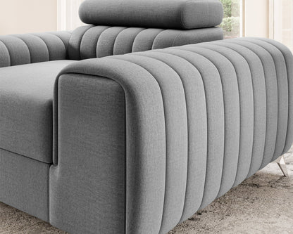 Laurence Modern Accent Chair - Light Grey - Couch Potato