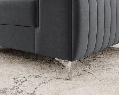 Laurence Modern Accent Chair - Dark Grey - Couch Potato