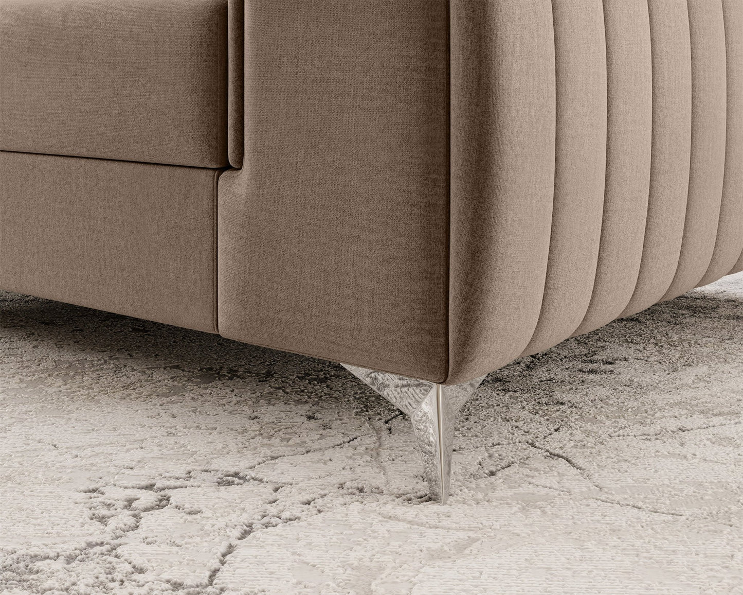 Laurence Modern Accent Chair - Beige - Couch Potato