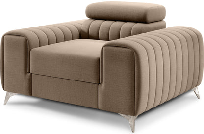 Laurence Modern Accent Chair - Beige - Couch Potato