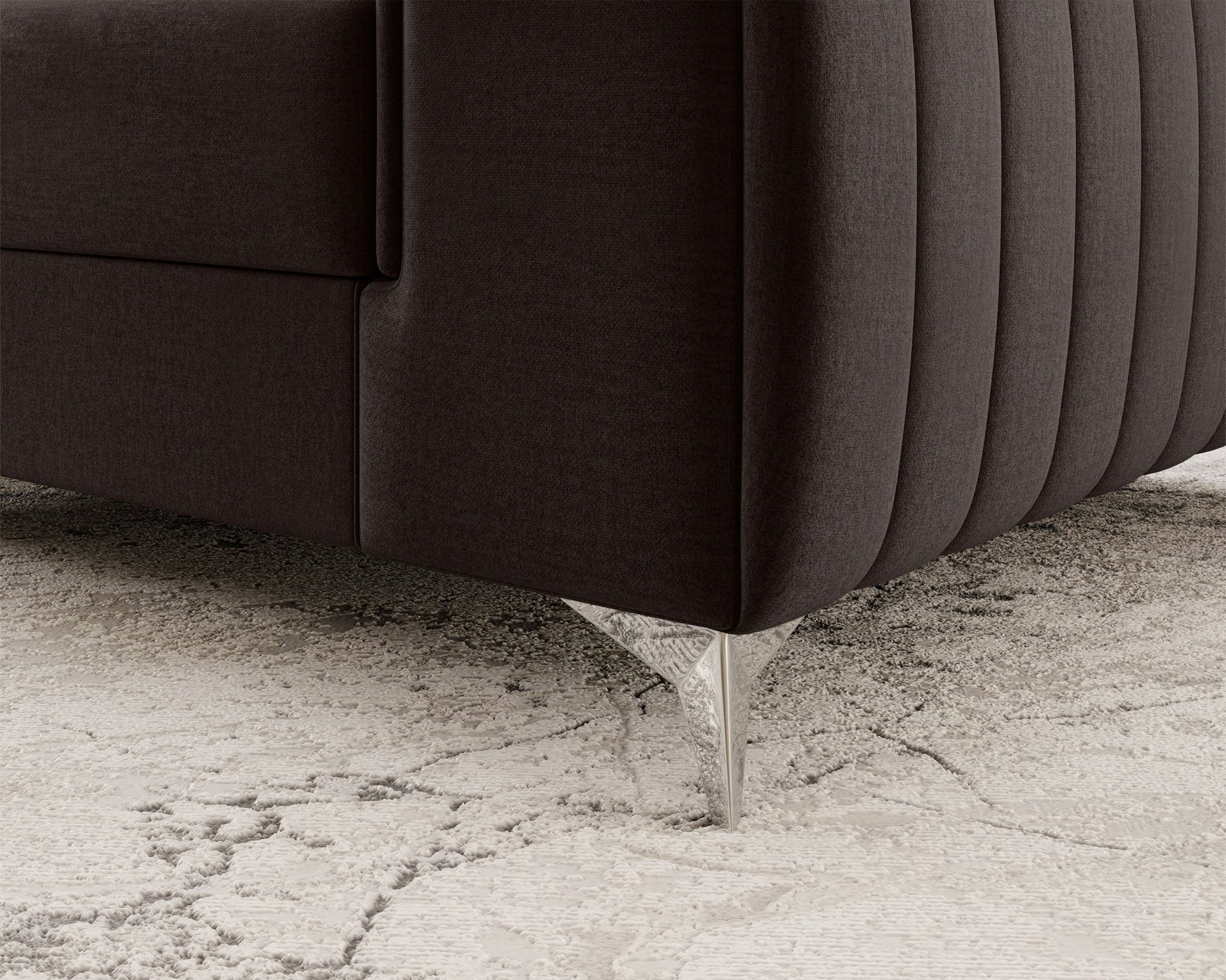 Laurence Modern Accent Chair - Dark Brown - Couch Potato