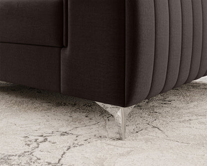 Laurence Modern Accent Chair - Dark Brown - Couch Potato